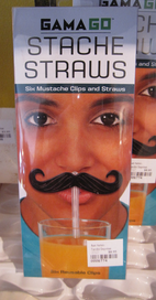 mustache straw